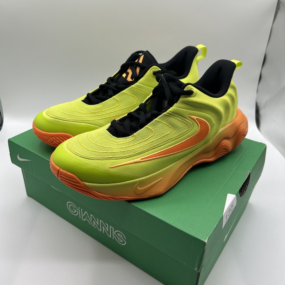 NEW NIKE Giannis Immortality 4 GS Shoes,SZ: Youth 5.5,Neon Yellow, Orange,Black - Picture 16 of 16